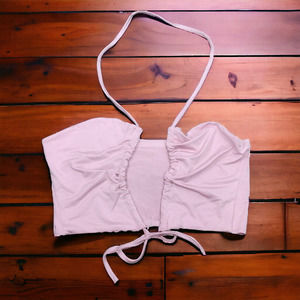 Pink Crop Tube Party Beach Halter Top Size L